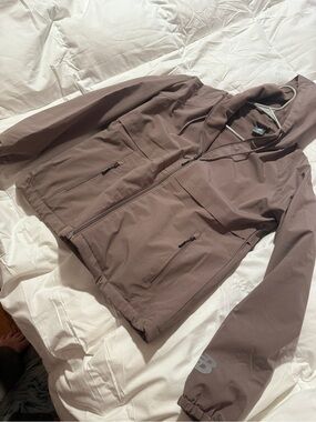 New Balance Brown Hooded Softshell Jacket